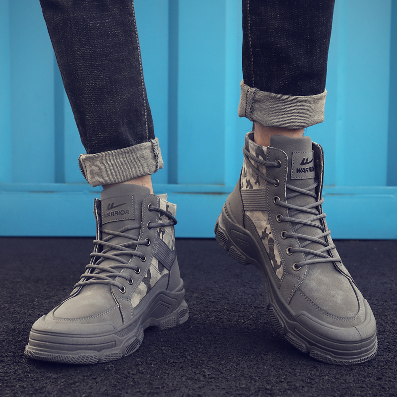 Cheap Boot Warrior Martin 'Abu-abu' WXY(S)-1796N02