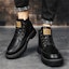Lookbook 霸王牌回力 休閒商務 復古潮流 防滑耐磨 增高減震 中低筒 馬丁靴 男款 黑色