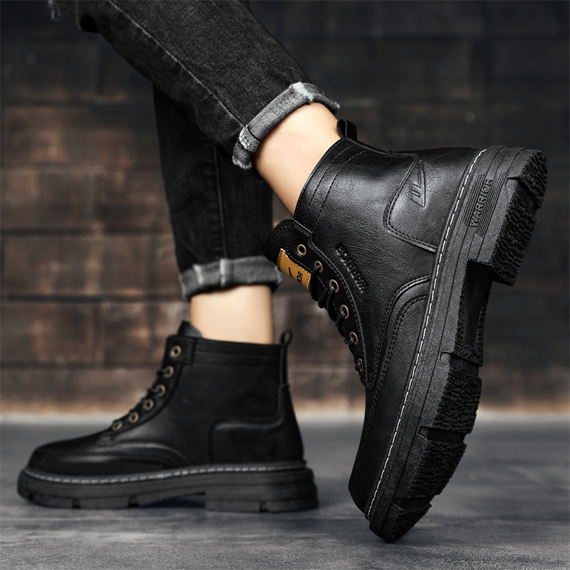 Warrior Martin Boots 'Black Business Casual Retro' 圖 4