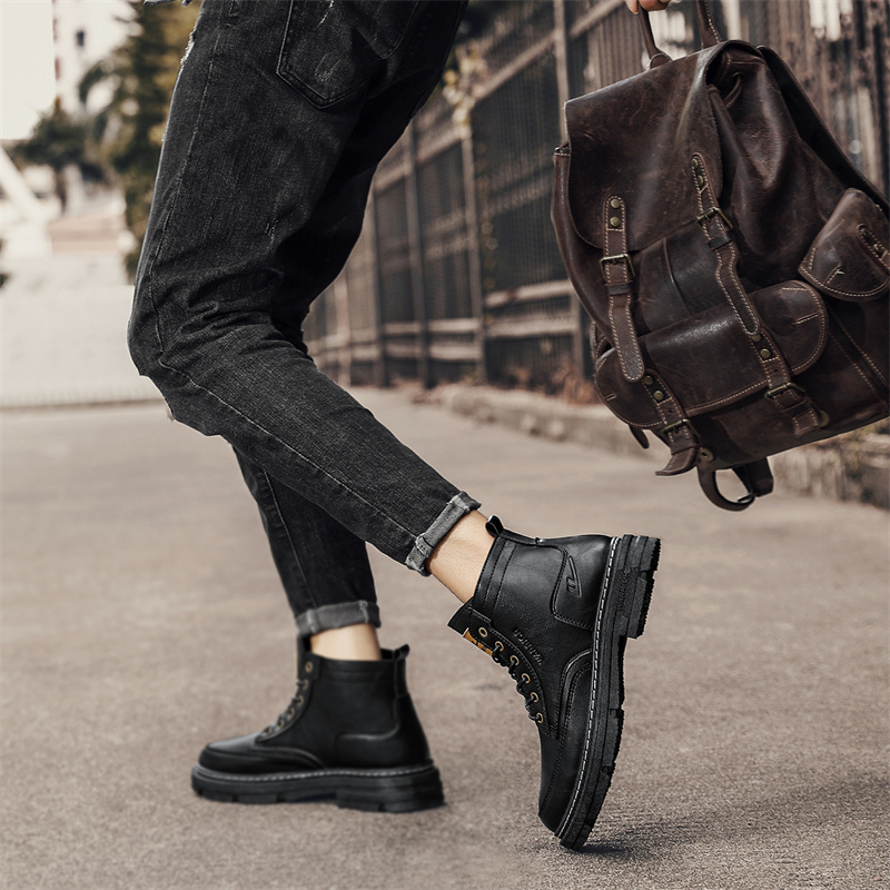 Warrior Martin Boots 'Black Business Casual Retro' 圖 6