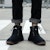 But Fleece Hitam Sepatu Warrior Martin WBN-319501