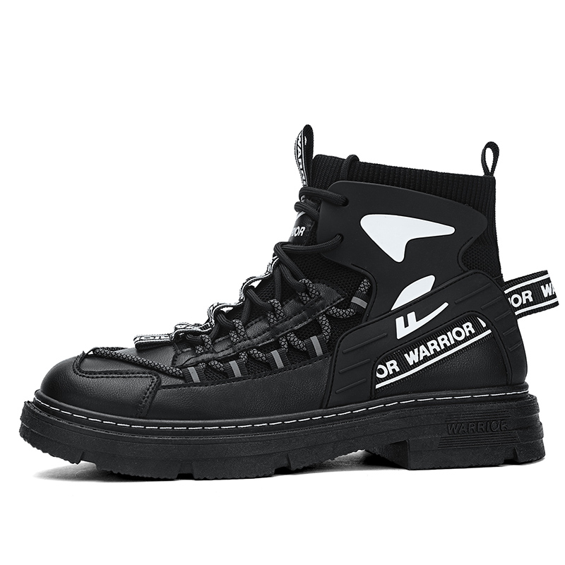 Warrior Martin Boots 'British Retro Black'