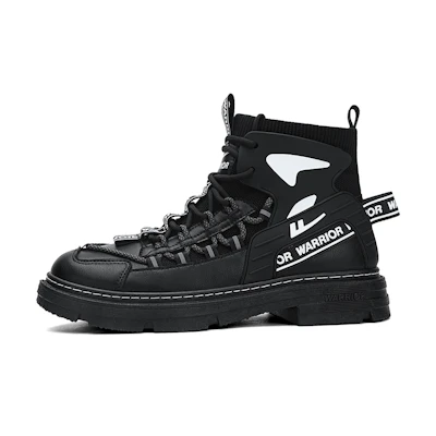 Warrior Martin Boots 'British Retro Black'