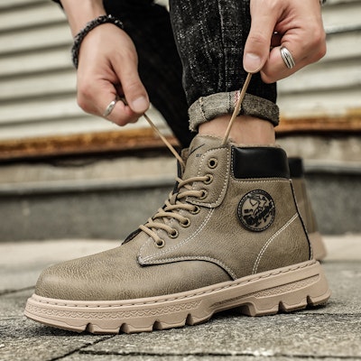 Warrior Martin Boots 'Khaki Retro Warmth' WXP(WZ)-046701M Cheap Warrior Martin Boots 'Khaki Retro Warmth' WXP(WZ)-046701M