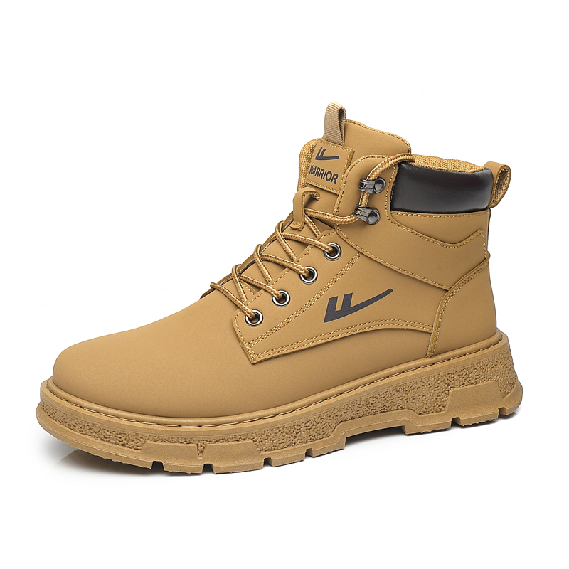 Cheap Warrior Martin Boots 'Yellow Retro Outdoor' WXY-E030N01
