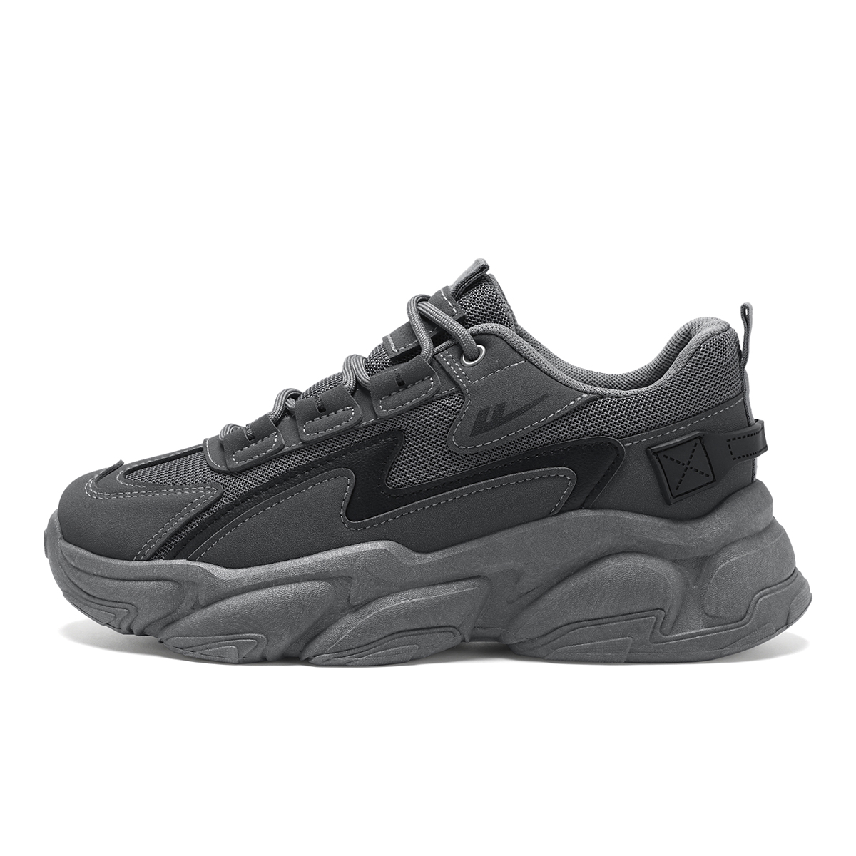 Warrior Platform Lightweight Breathable Dad Shoes Grey Low-Top Men Classic Style WXY(S)-1853CGREY