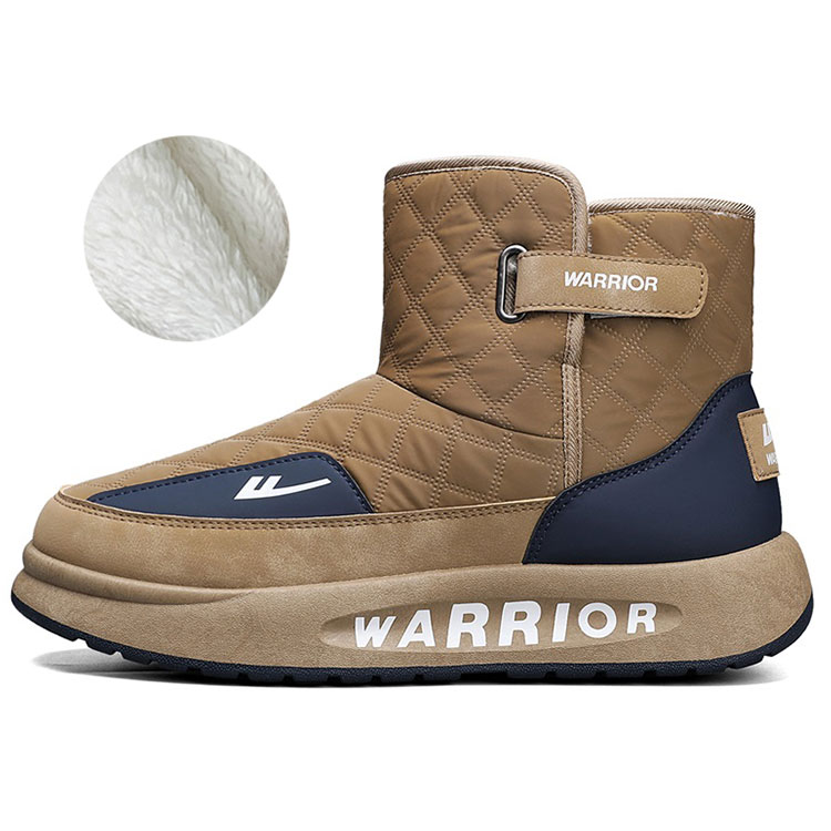 Warrior Platform Mid-Calf Snow Boots with Velcro - Brown () WBN(JS)-1178 Brown