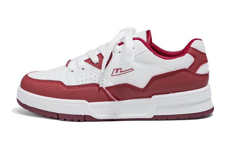 Warrior Retro Low-Top Skate Shoes White Red Anti-Slip Durable Sneakers WXY-3378L White/Red