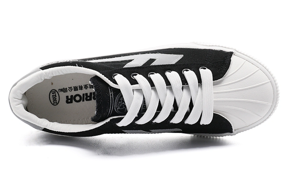 Warrior Shell Toe Low 'Black Silver Grey'