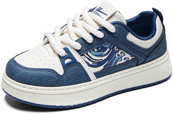 Scarpe Warrior Skate ''Beige Blu Scuro'' WXY-G149L 3