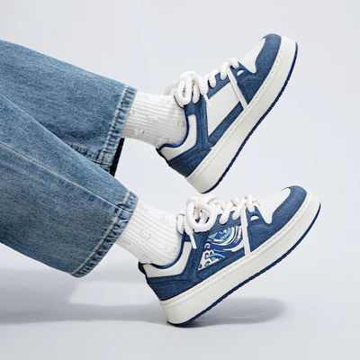 Scarpe Warrior Skate ''Beige Blu Scuro'' WXY-G149L 8