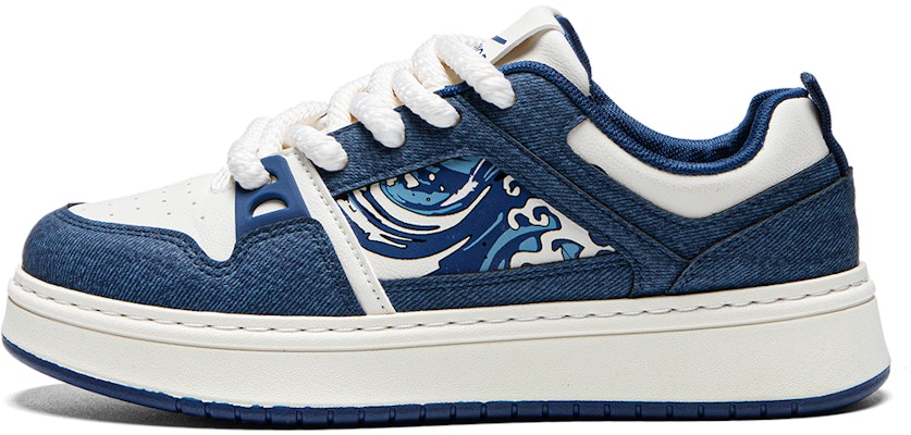 Sepatu Skate Warrior 'Beige Deep Blue' WXY-G149L 2