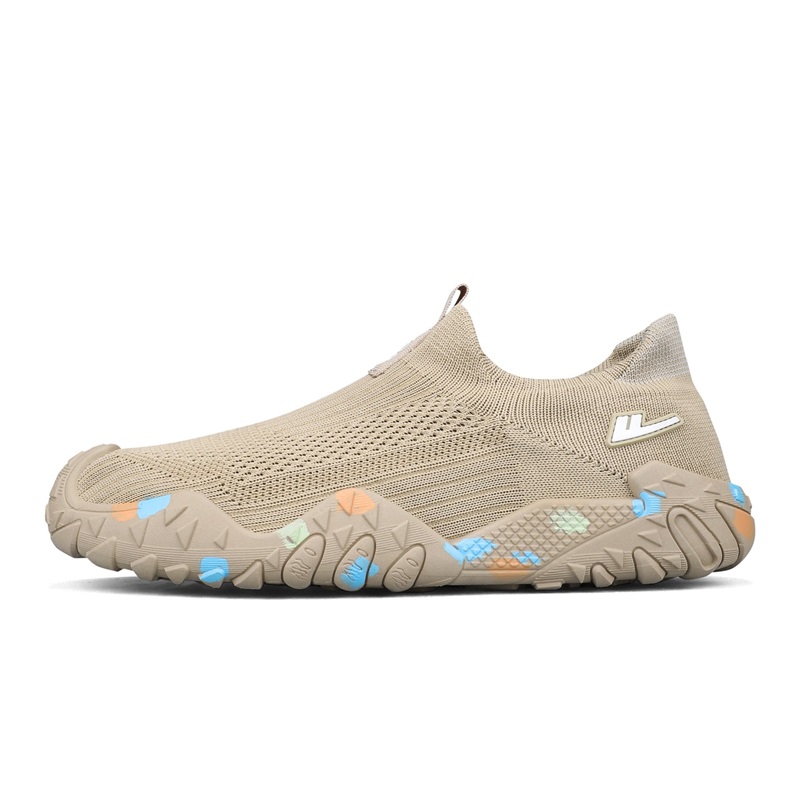 Warrior Slip-On Casual Shoes Khaki - Breathable, Lightweight, Stylish & Versatile. WXY-G387N01X