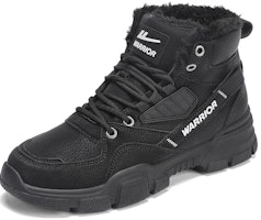 回力戰士 百搭務實工裝復古拼接 手工編織 抗震滑 短筒 雪地靴 男款 黑色 Order 回力戰士 百搭務實工裝復古拼接 手工編織 抗震滑 短筒 雪地靴 男款 黑色