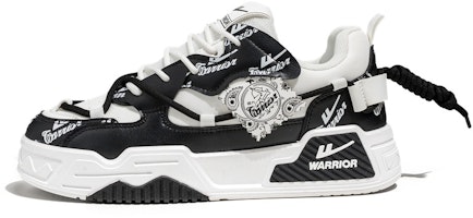Warrior Street Style 'Black and White Print' 'Bread Shoe' WXY-F495C02 Warrior Street Style 'Black and White Print' 'Bread Shoe' WXY-F495C02