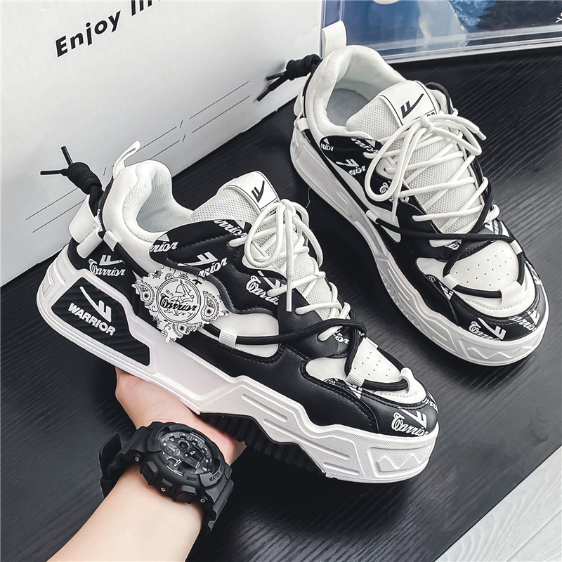 Cheap Warrior Gaya Jalanan 'Cetakan Hitam dan Putih' 'Kasut Bread' WXY-F495C02