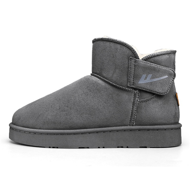 Warrior Warm Short Snow Boots Grey - Casual and Versatile Winter Shoes WBN(JS)-1264GREY