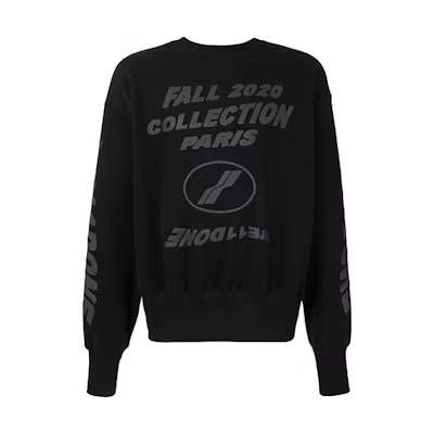 WE11DONE 3D Logo Fleece Sweatshirt Unisex Black WD-TS8-20-100-U-BK