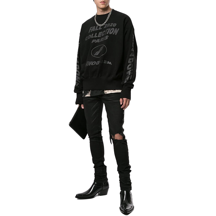 WE11DONE 3D Logo Fleece Sweatshirt Unisex Black WD-TS8-20-100-U-BK 圖 5