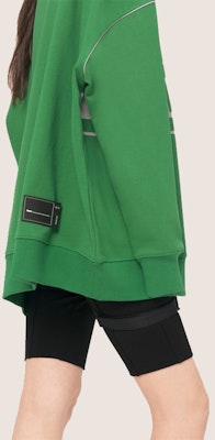 WE11DONE 3M Reflective Logo Print Unisex Green Long-Sleeve Sweatshirt WD-SS5-19-048-GR Details for WE11DONE 3M Reflective Logo Print Unisex Green Long-Sleeve Sweatshirt WD-SS5-19-048-GR