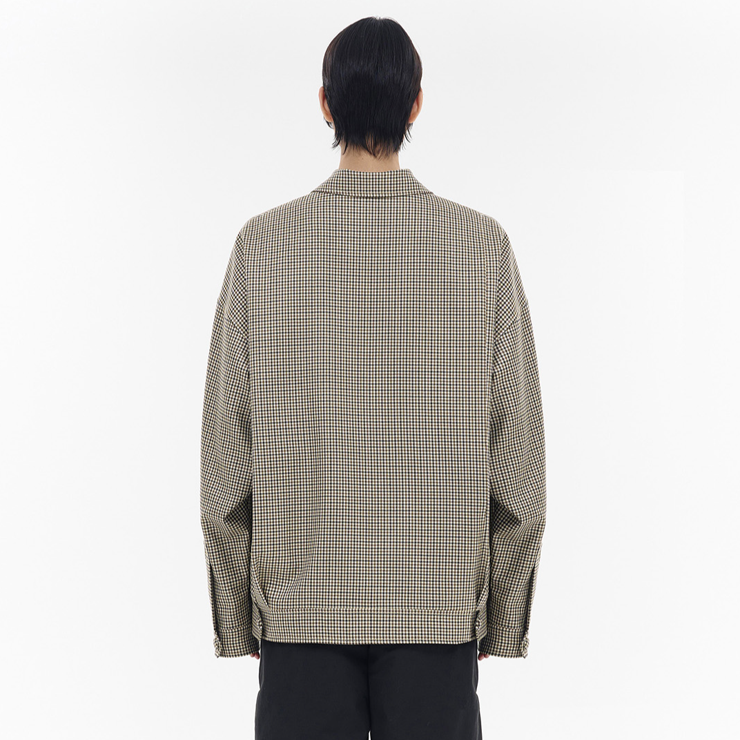 WE11DONE  Beige Long Sleeve Cotton Jacket with Tonal Logo Patch. WD-JK2-24-075-M-BG 圖 5