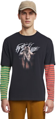 WE11DONE Camiseta Negra de Manga Larga con Costuras Contraste y Cuello Redondo. WD-TT0-24-877-U-MX Lookbook WE11DONE Camiseta Negra de Manga Larga con Costuras Contraste y Cuello Redondo. WD-TT0-24-877-U-MX