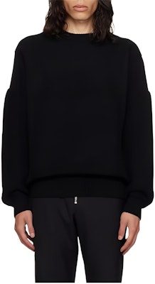 WE11DONE 黑色寬鬆版針織圓領毛衣 WD-KT3-23-643-U-BK Buy WE11DONE 黑色寬鬆版針織圓領毛衣 WD-KT3-23-643-U-BK