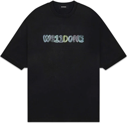 WE11DONE ブラック クルーネック 半袖 Tシャツ WD-TT0-24-798-U-BK Order WE11DONE ブラック クルーネック 半袖 Tシャツ WD-TT0-24-798-U-BK