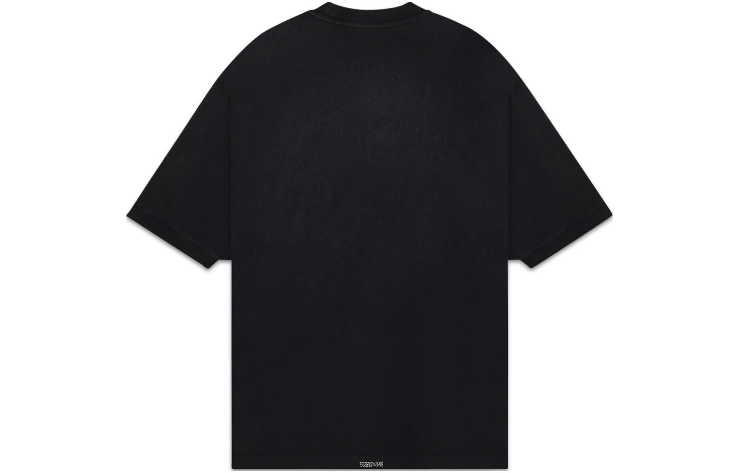 WE11DONE  Black Crewneck Short Sleeve T-Shirt WD-TT0-24-798-U-BK 圖 3