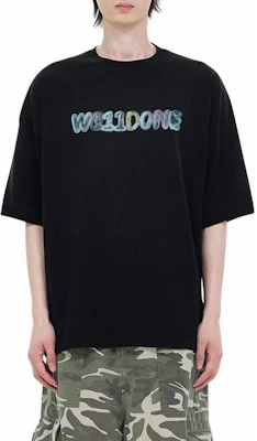 WE11DONE ブラック クルーネック 半袖 Tシャツ WD-TT0-24-798-U-BK Shop WE11DONE ブラック クルーネック 半袖 Tシャツ WD-TT0-24-798-U-BK