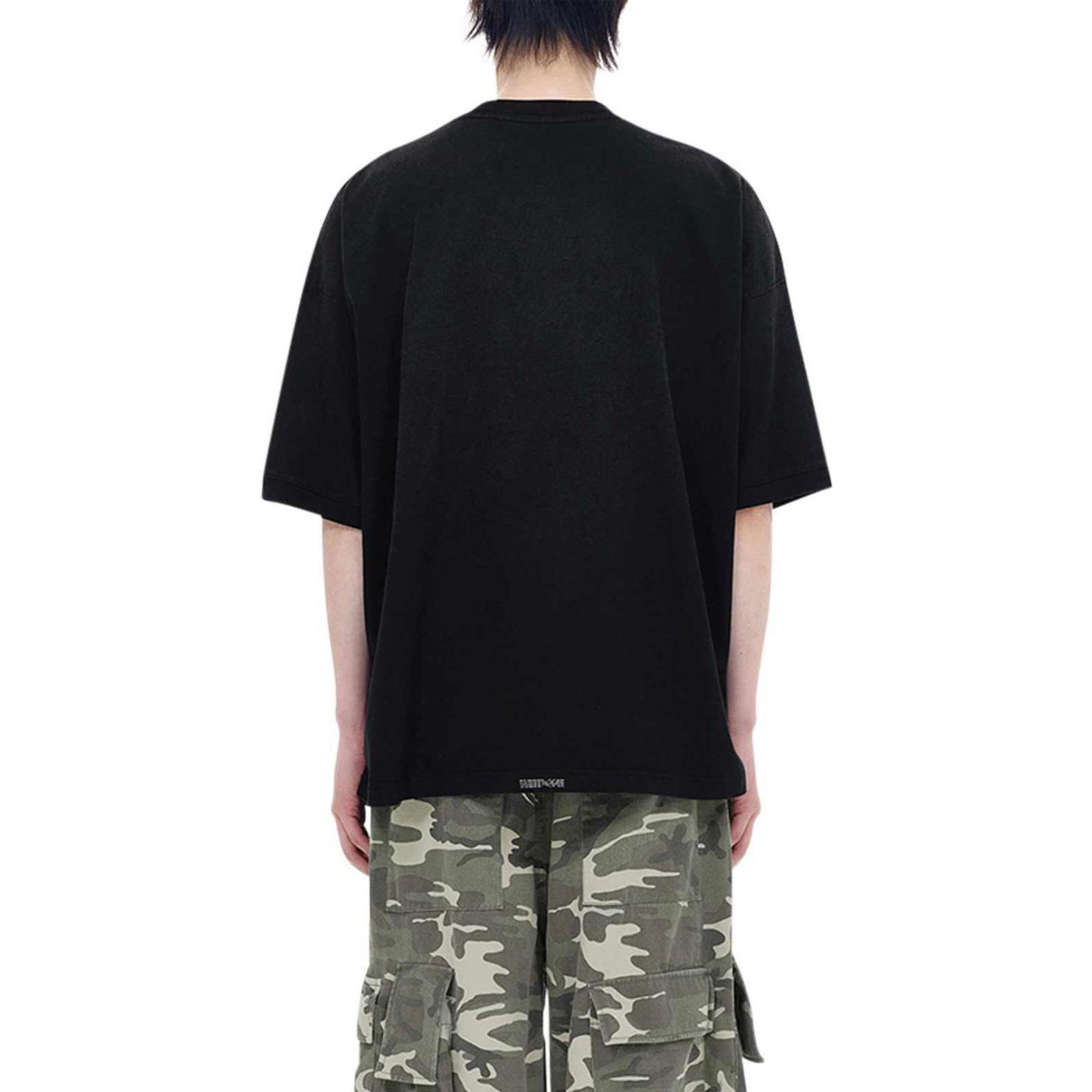 WE11DONE  Black Crewneck Short Sleeve T-Shirt WD-TT0-24-798-U-BK 圖 5