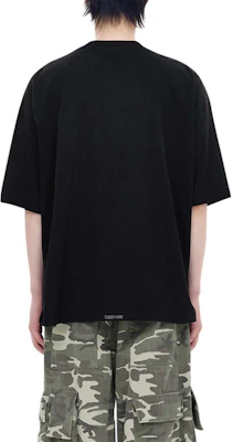WE11DONE ブラック クルーネック 半袖 Tシャツ WD-TT0-24-798-U-BK Purchase WE11DONE ブラック クルーネック 半袖 Tシャツ WD-TT0-24-798-U-BK