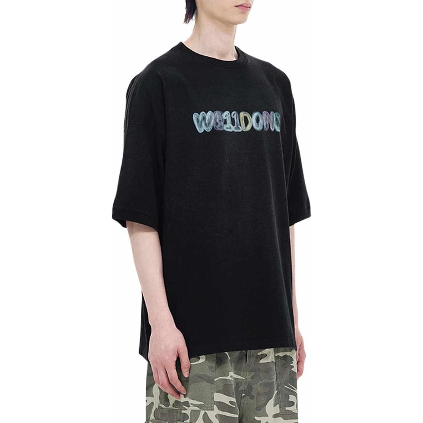 WE11DONE  Black Crewneck Short Sleeve T-Shirt WD-TT0-24-798-U-BK 圖 6
