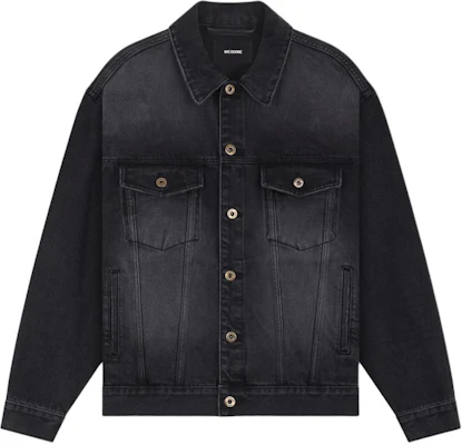 WE11DONE Black Embroidered Logo Button-Up Denim Jacket Long Sleeve WD-DJ2-24-345-M-BK Buy WE11DONE Black Embroidered Logo Button-Up Denim Jacket Long Sleeve WD-DJ2-24-345-M-BK