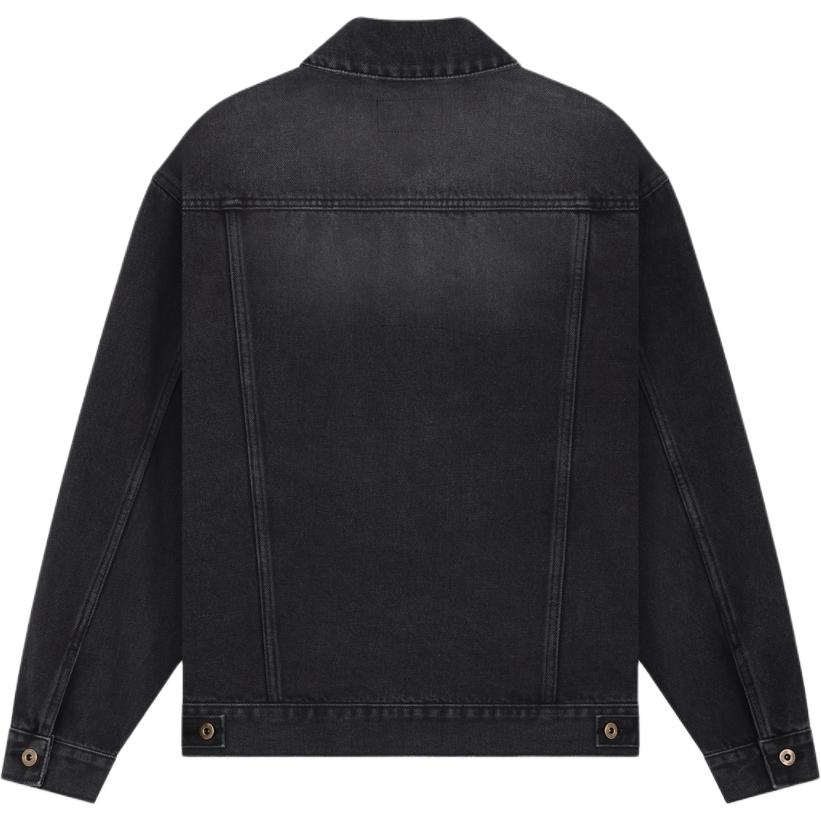 WE11DONE  Black Embroidered Logo Button-Up Denim Jacket Long Sleeve WD-DJ2-24-345-M-BK 圖 3