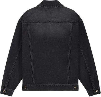 WE11DONE Black Embroidered Logo Button-Up Denim Jacket Long Sleeve WD-DJ2-24-345-M-BK Lookbook WE11DONE Black Embroidered Logo Button-Up Denim Jacket Long Sleeve WD-DJ2-24-345-M-BK