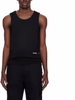 WE11DONE Black Sleeveless Tank Top with Letter Print. WD-TT1-24-881-M-BK WE11DONE Black Sleeveless Tank Top with Letter Print. WD-TT1-24-881-M-BK