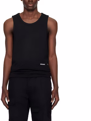WE11DONE Tank Top Tanpa Lengan Hitam dengan Cetakan Huruf. WD-TT1-24-881-M-BK Buy WE11DONE Tank Top Tanpa Lengan Hitam dengan Cetakan Huruf. WD-TT1-24-881-M-BK