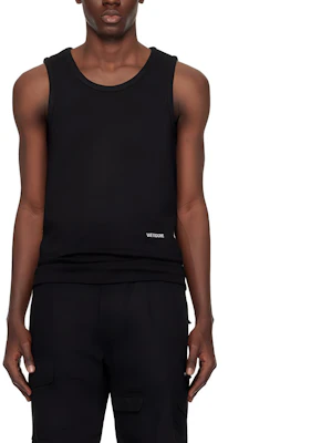 WE11DONE Tank Top Tanpa Lengan Hitam dengan Cetakan Huruf. WD-TT1-24-881-M-BK Order WE11DONE Tank Top Tanpa Lengan Hitam dengan Cetakan Huruf. WD-TT1-24-881-M-BK