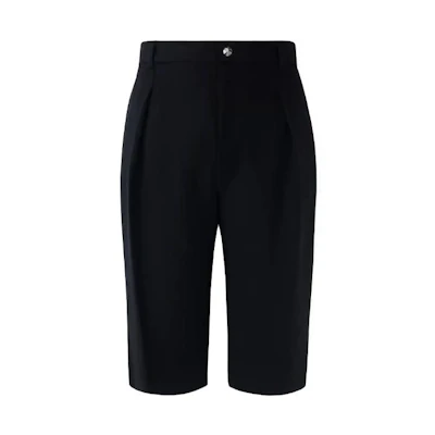 WE11DONE Black Solid Color Straight Relaxed Fit Casual Shorts. JVM1620799291631