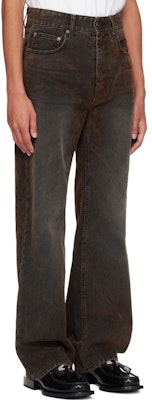 WE11DONE 黑色拉鍊Logo直筒寬鬆牛仔褲 WD-DP2-24-318-M-BK Shop WE11DONE 黑色拉鍊Logo直筒寬鬆牛仔褲 WD-DP2-24-318-M-BK