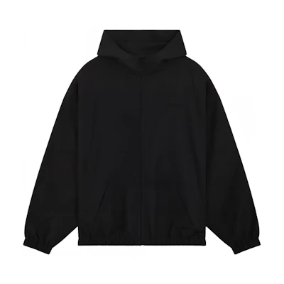 WE11DONE Black Zip-Up Hoodie Jacket with Letter Detail Long Sleeves WD-JP2-24-078-M-BK