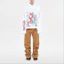 Shop WE11DONE Oversized Sweatshirt Lengan Panjang Grafis Kartun - Putih WD-TH3-23-772-U-WH