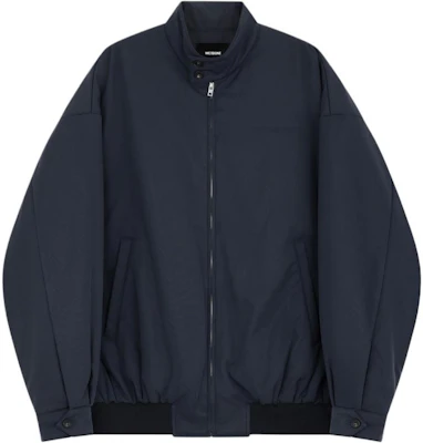 WE11DONE Oversized Navy Zip-Up Jacket with Logo and Stand Collar. WD-JP2-24-061-M-NV Buy WE11DONE Oversized Navy Zip-Up Jacket with Logo and Stand Collar. WD-JP2-24-061-M-NV