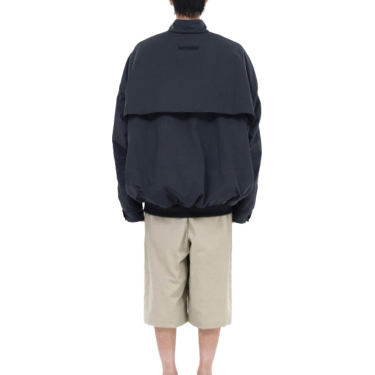 WE11DONE  Oversized Navy Zip-Up Jacket with Logo and Stand Collar. WD-JP2-24-061-M-NV 圖 5