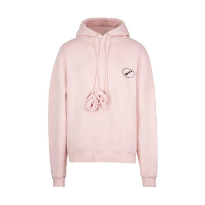 WE11DONE Pink Letter Graphic Drawstring Hoodie WD-TH8-20-097-U-PK