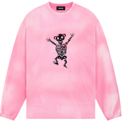WE11DONE Pink Teddy Bear Sweater Lengan Panjang Rajut Ribbed. WD-TT1-24-863-U-PK Order WE11DONE Pink Teddy Bear Sweater Lengan Panjang Rajut Ribbed. WD-TT1-24-863-U-PK