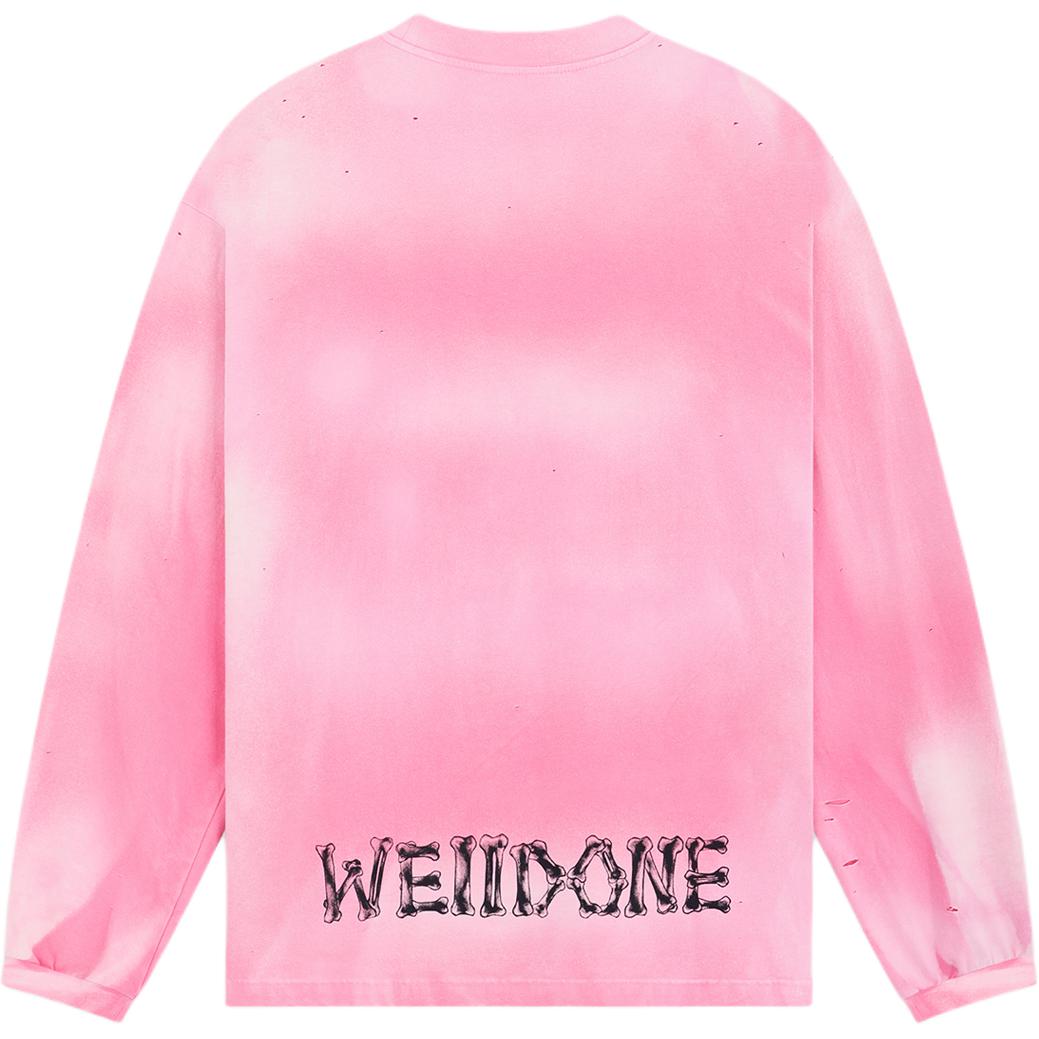 WE11DONE  Pink Teddy Bear Ribbed Knit Long-Sleeve Sweatshirt WD-TT1-24-863-U-PK 圖 3