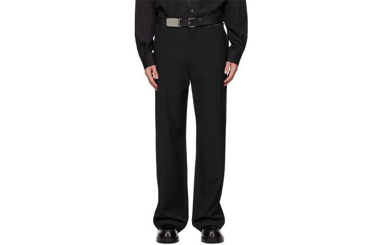 Order 웰던 솔리드 컬러 미드라이즈 와이드레그 팬츠 블랙. WD-PT1-21-235-M-BK