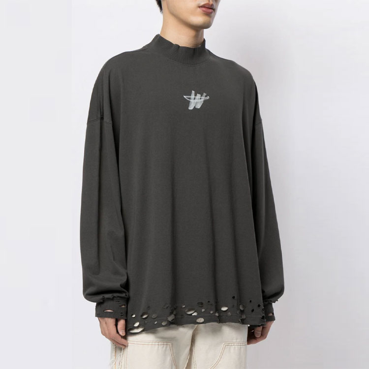 WE11DONE  Vintage Logo Sweatshirt Grey WD-TP6-20-001-U-BK 圖 5